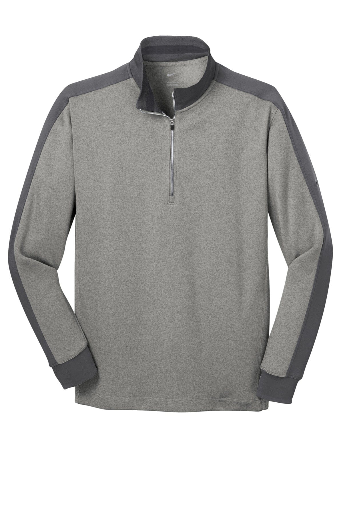 Athletic Grey Heather/ Dark Grey / SM / Mens Custom Nike Dri-FIT 1/2-Zip Cover-Up - Corporate Gifts