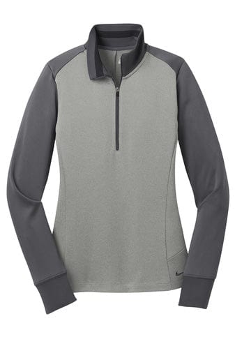 Athletic Grey Heather/ Dark Grey / SM / Womens Custom Nike Dri-FIT 1/2-Zip Cover-Up - Corporate Gifts