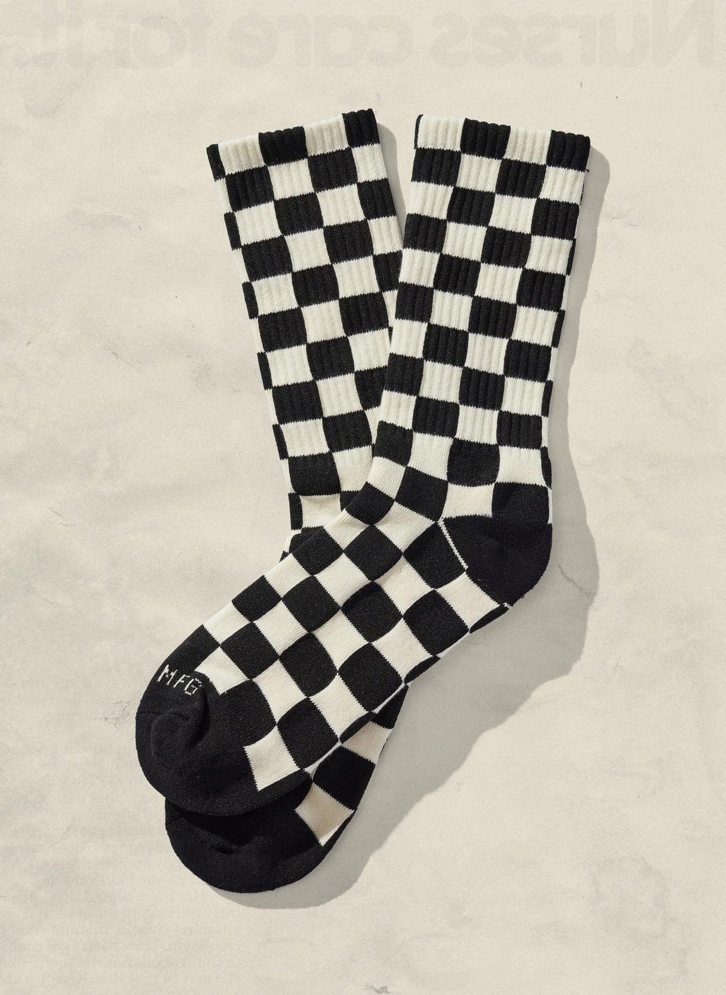 Black & Cream Custom Checkerboard Socks - Corporate Gifts