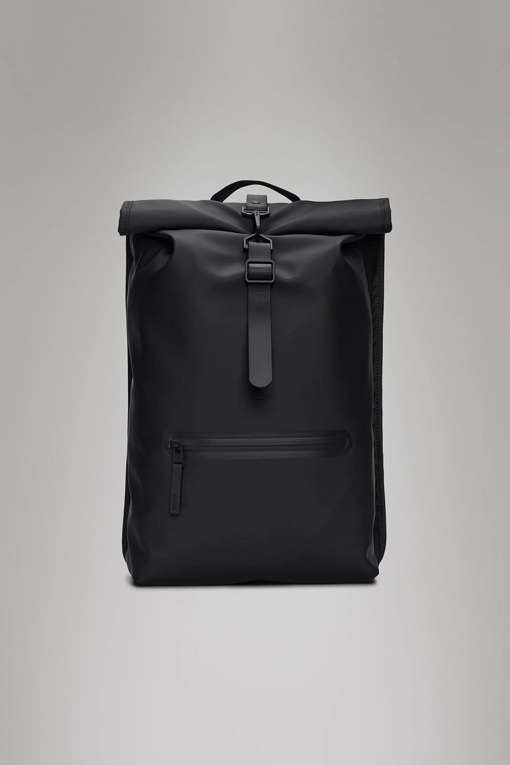 Black Custom RAINS Rolltop Rucksack - Corporate Gifts