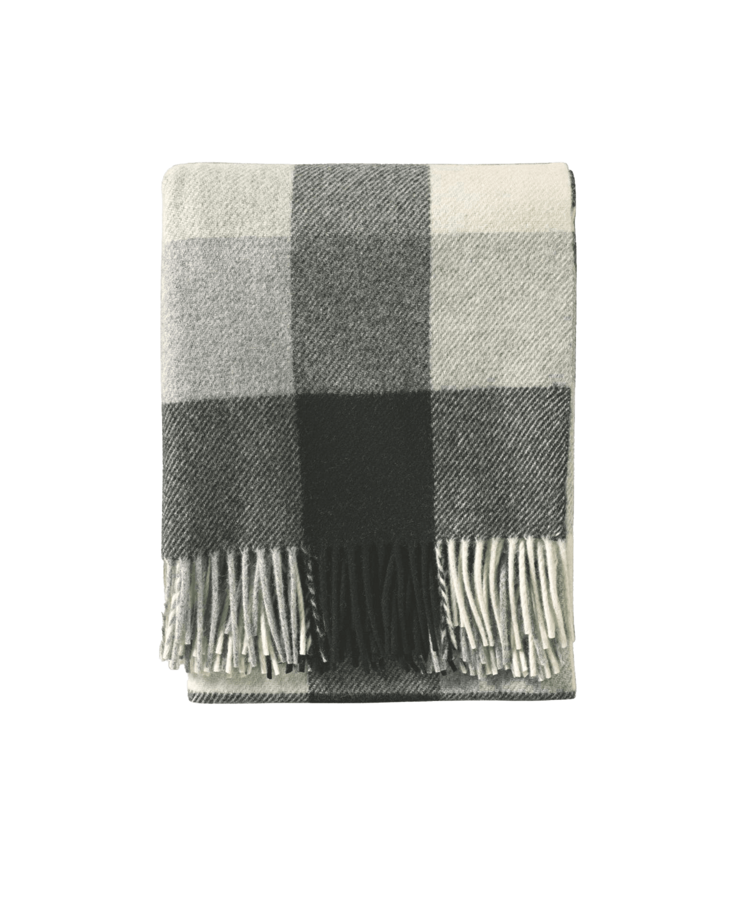 Black/Ivory Custom Pendleton Wool Fringed Throw - Corporate Gifts