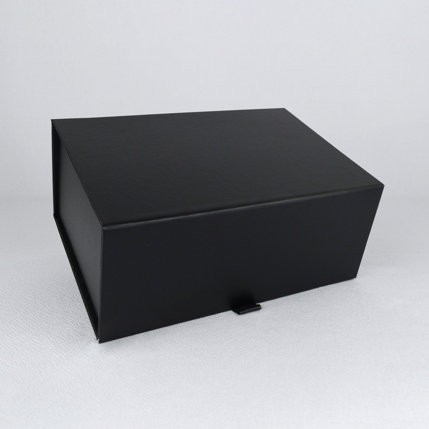 Black / Medium - 8.25" x 5" x 4.5" Custom Magnetic Closure Pull-Up Ribbon Box - Corporate Gifts