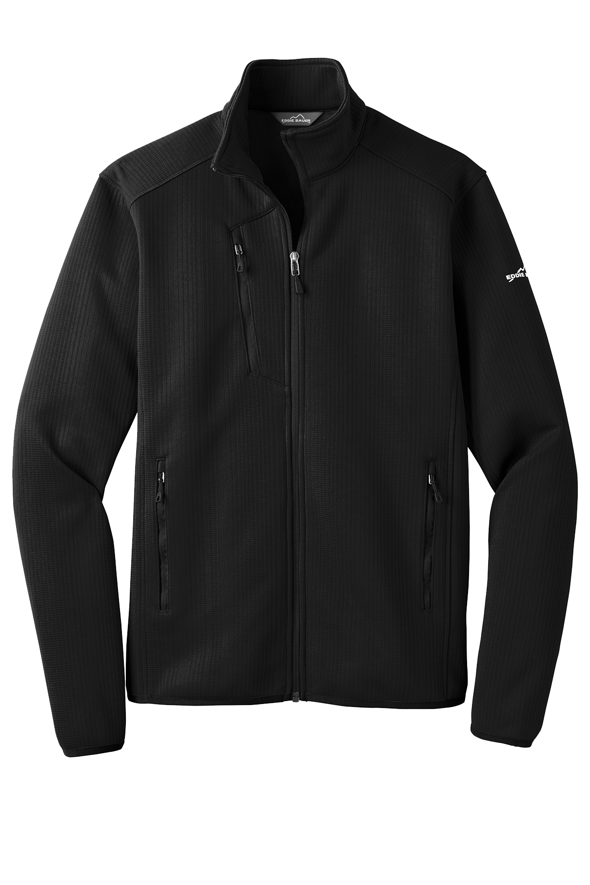 Black / XS / Men's Custom Eddie Bauer Dash Full-Zip Fleece Jacket - Corporate Gifts