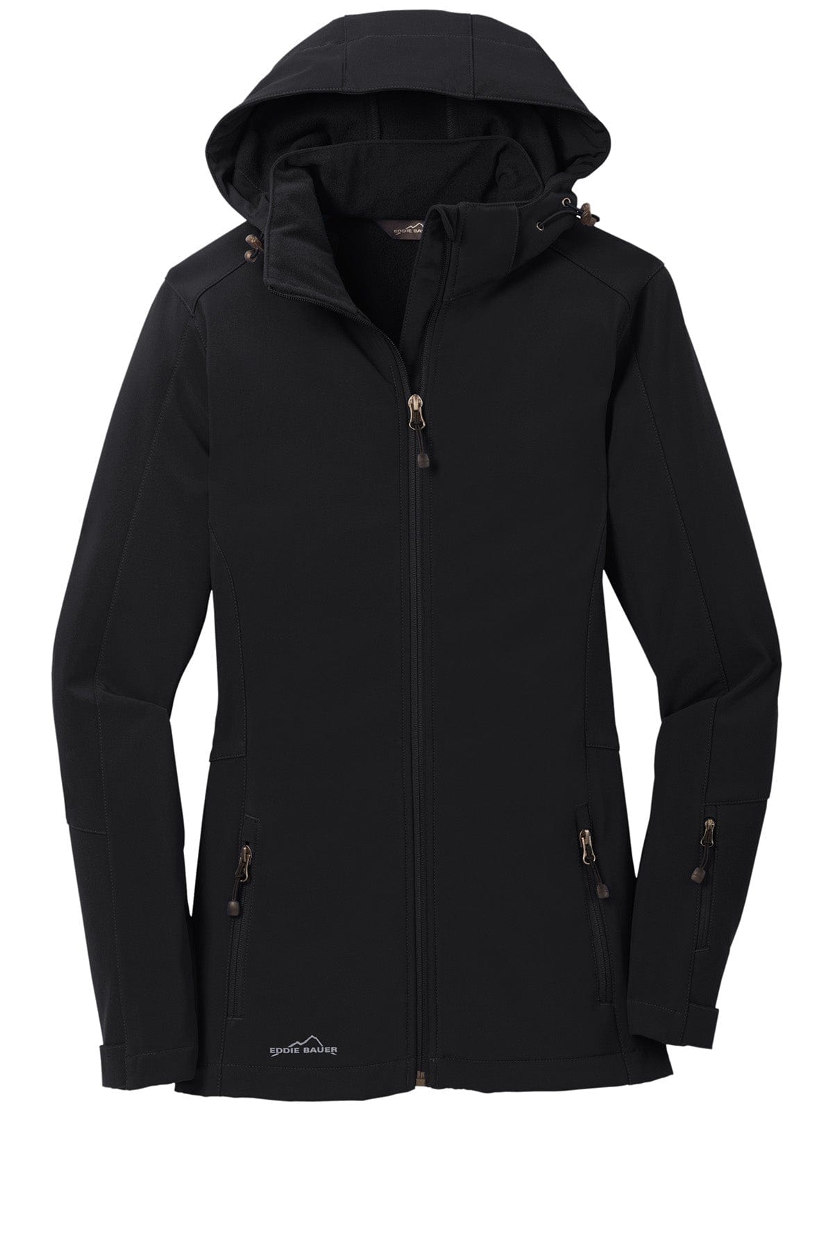 Black / XS / Womens Custom Eddie Bauer Hooded Soft Shell Parka - Corporate Gifts