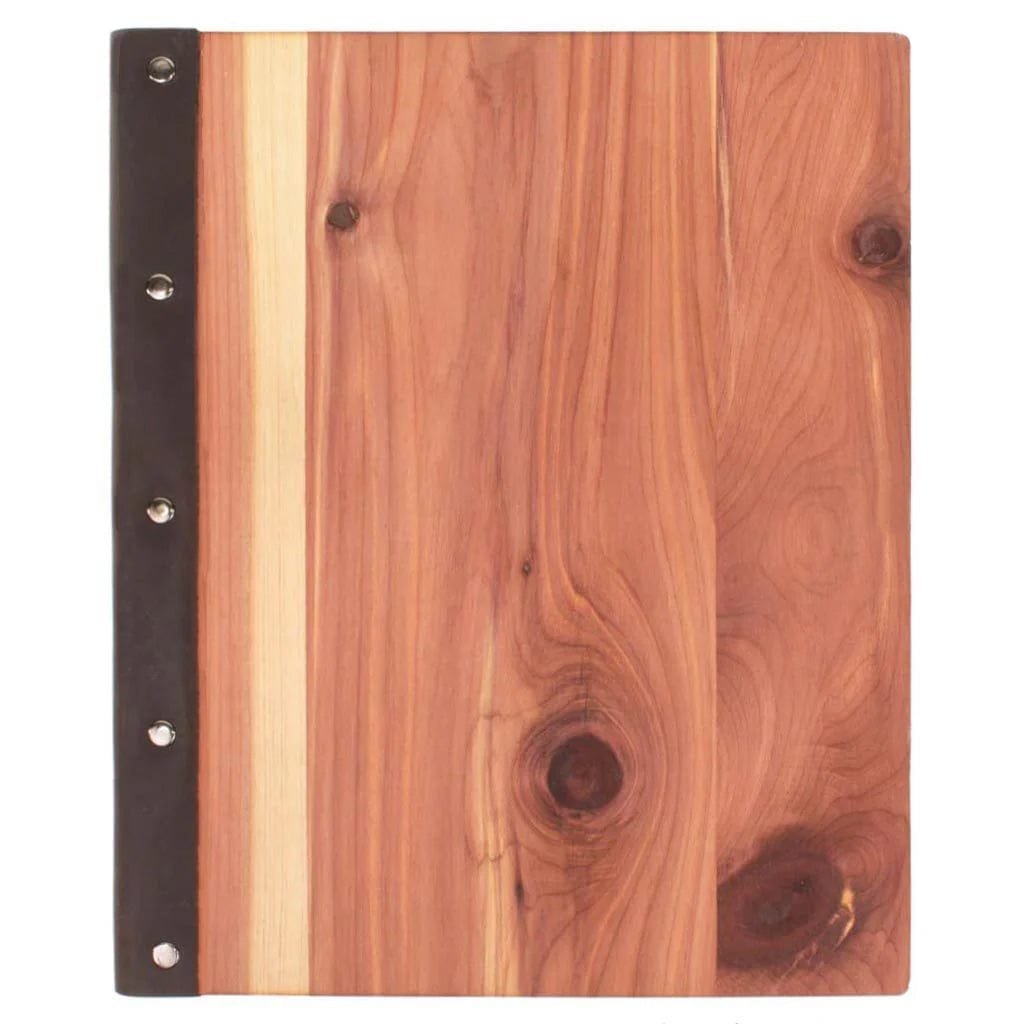 Cedar / Large Custom Wood Padfolio - Corporate Gifts