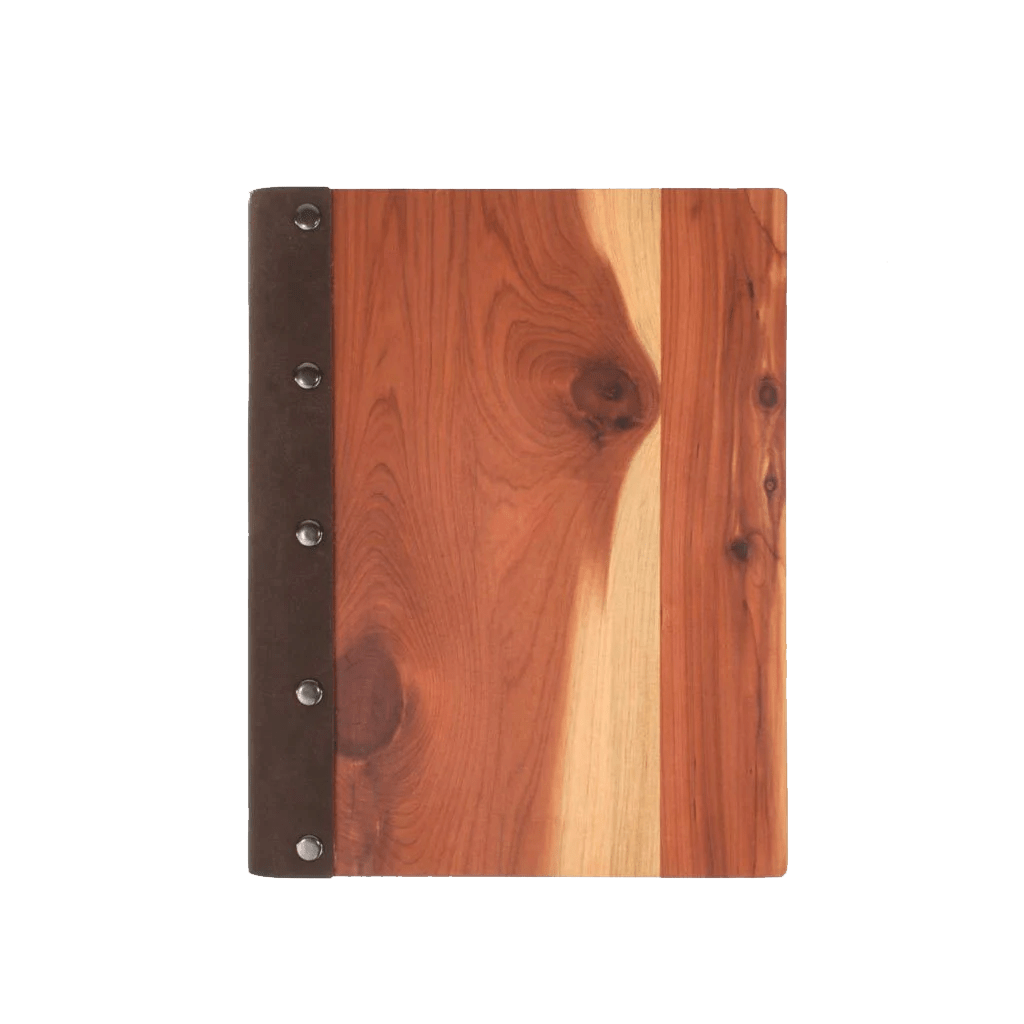 Cedar / Mini Custom Wood Padfolio - Corporate Gifts