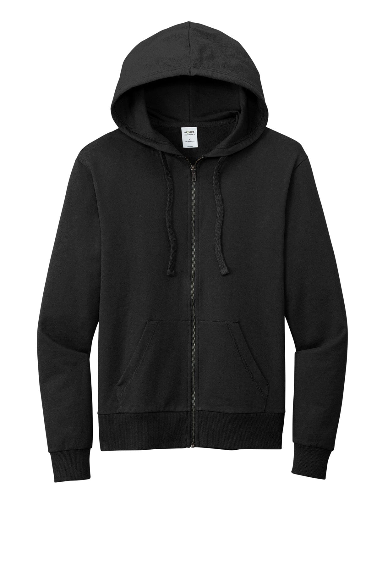 Deep Black / SM Custom Allmade Unisex Organic French Terry Full-Zip Hoodie - Corporate Gifts