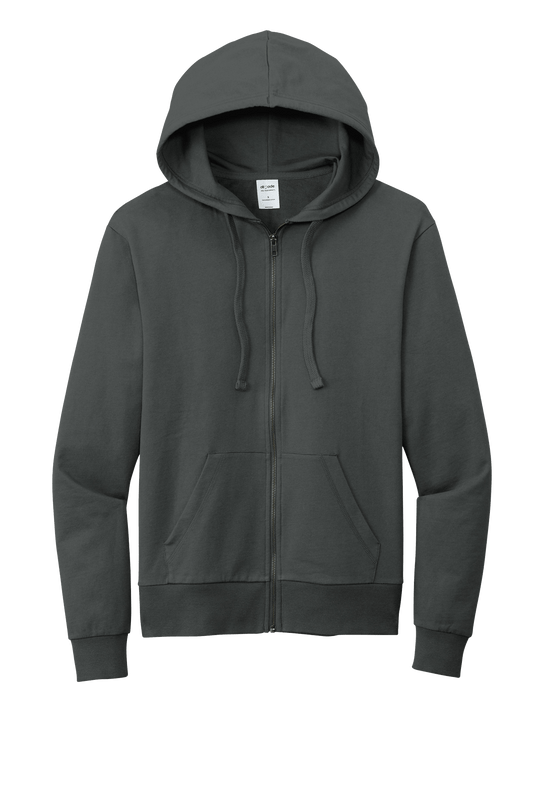 Terrain Gray / SM Custom Allmade Unisex Organic French Terry Full-Zip Hoodie - Corporate Gifts