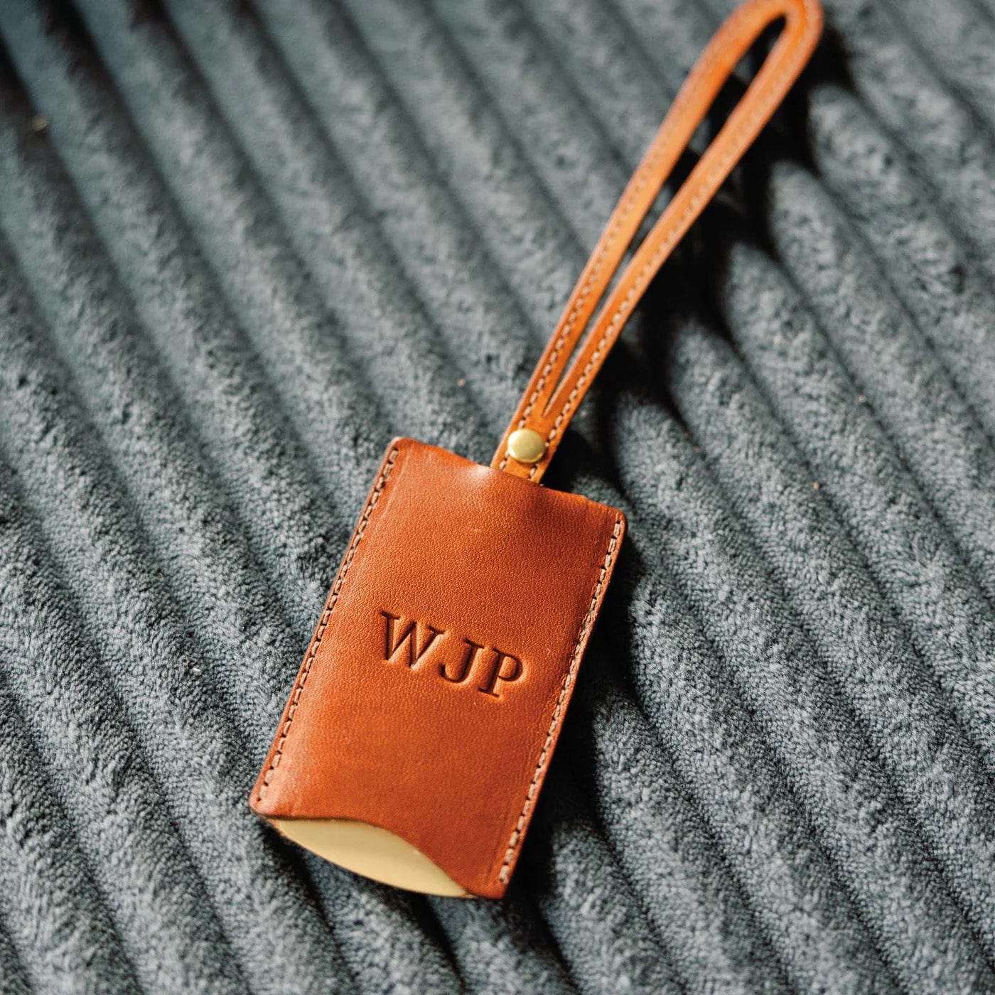 Custom Clayton & Crume Solid Brass Luggage Tag - Corporate Gifts