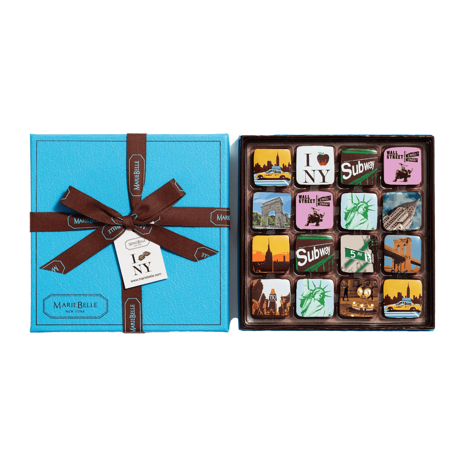 Custom Mariebelle New York 16pc Chocolate Ganache Box - Corporate Gifts