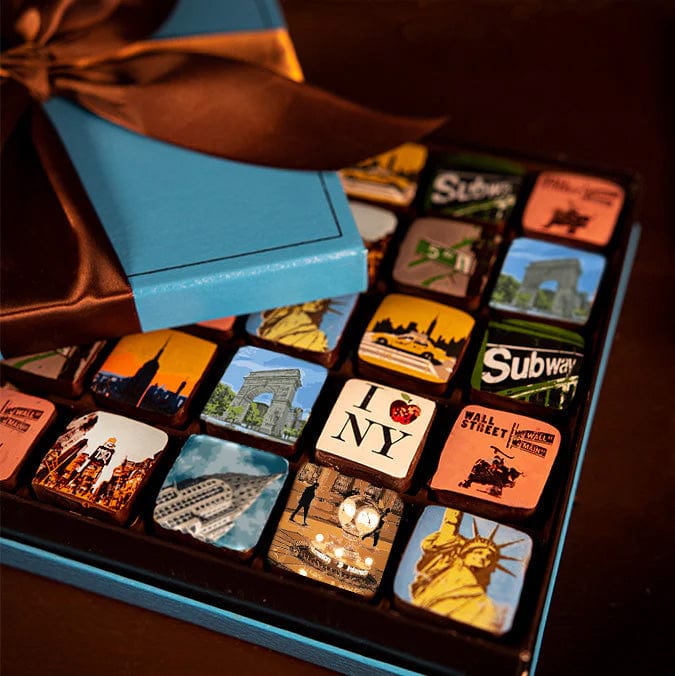 Custom Mariebelle New York 16pc Chocolate Ganache Box - Corporate Gifts