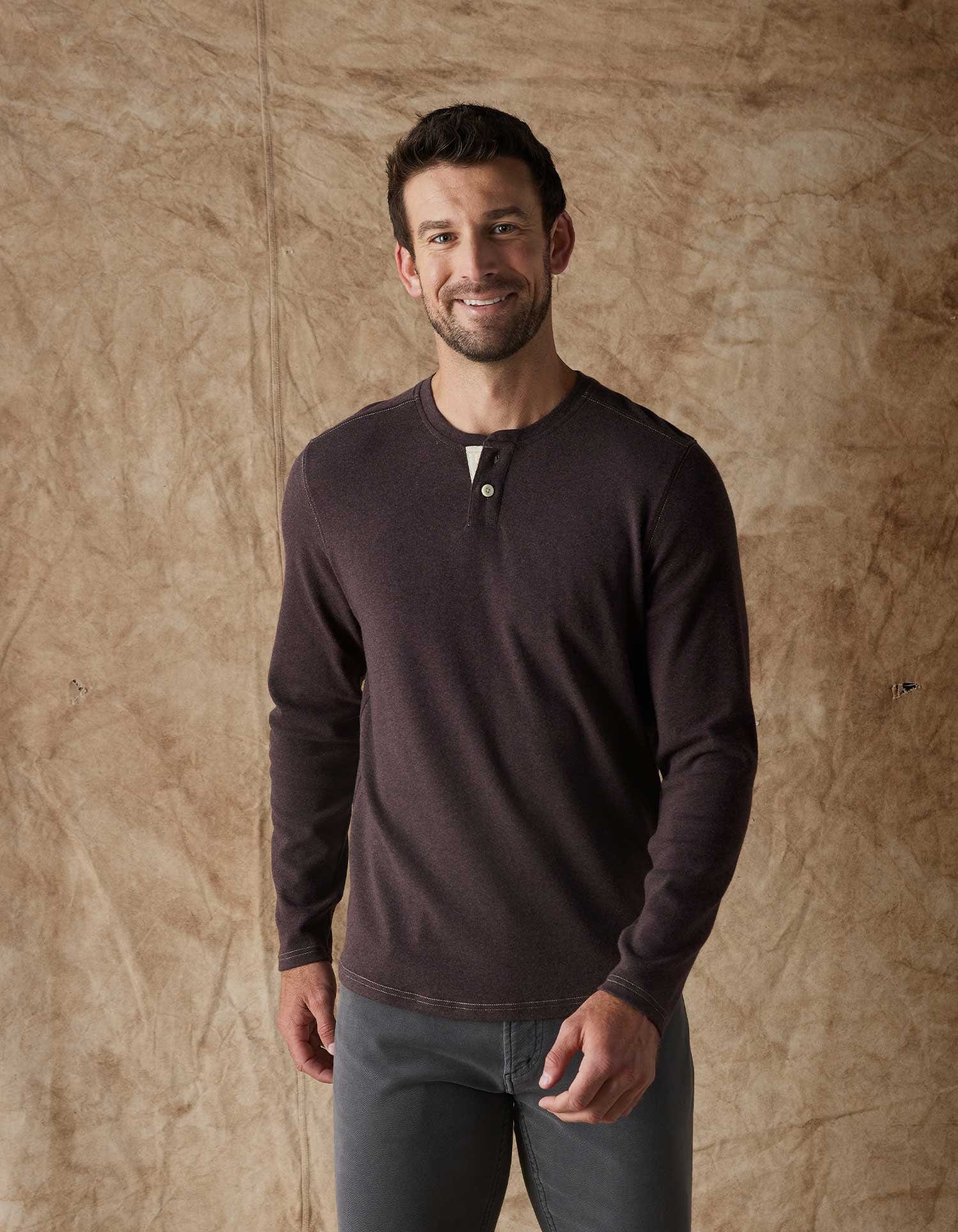 Custom The Normal Brand Puremeso Two Button Henley - Corporate Gifts