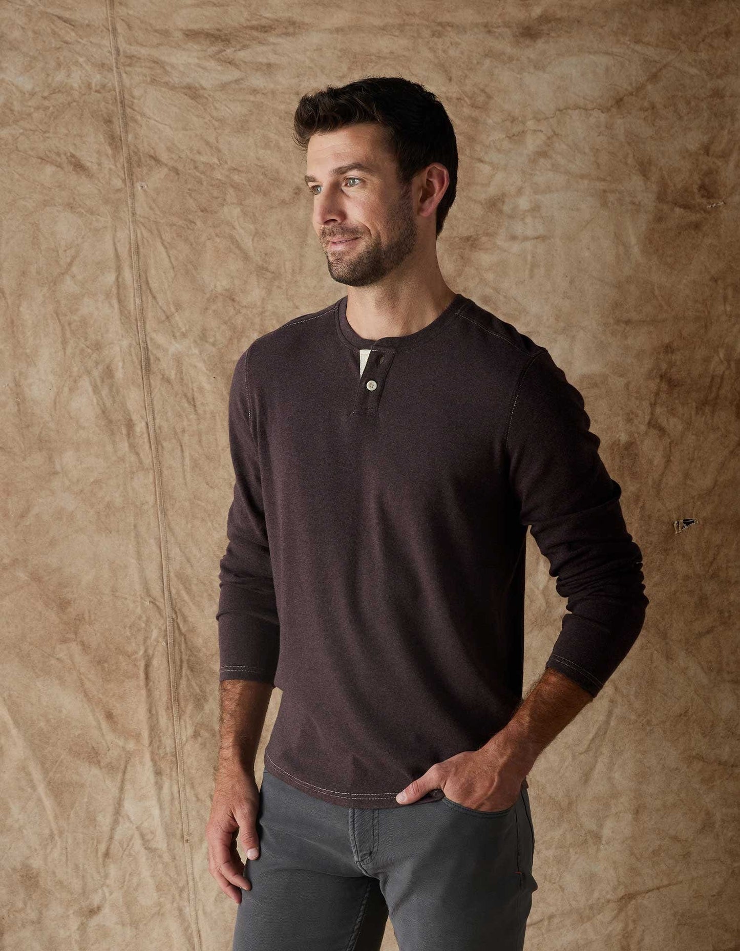 Custom The Normal Brand Puremeso Two Button Henley - Corporate Gifts