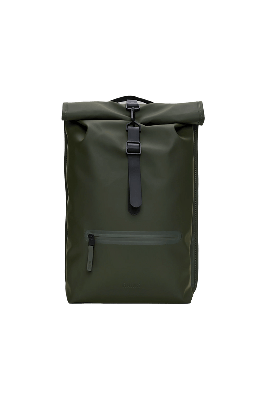 Green Custom RAINS Rolltop Rucksack - Corporate Gifts