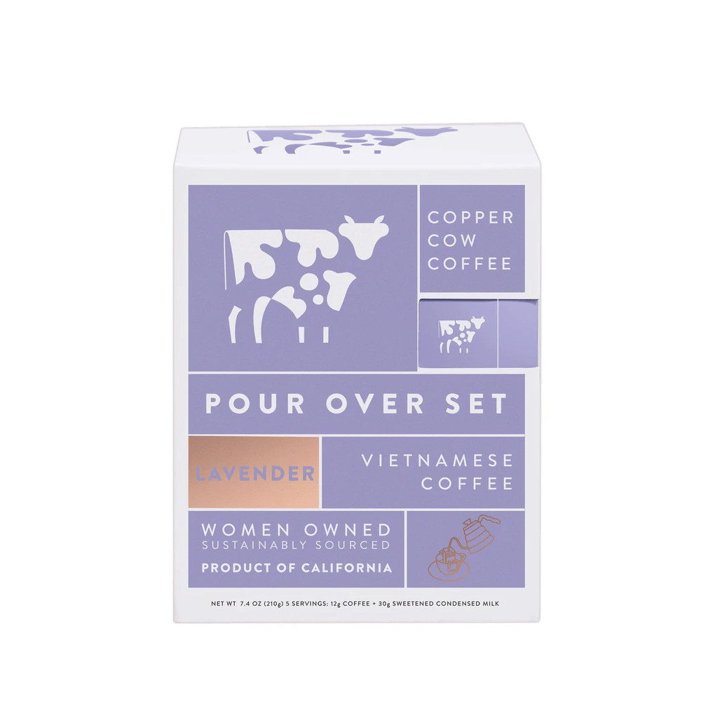 Lavender Custom Copper Cow Coffee Latte Kit - Corporate Gifts