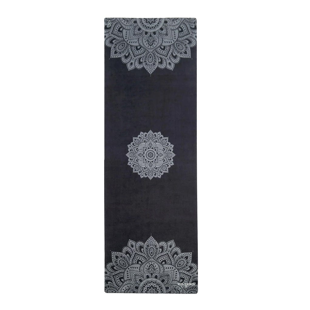 Mandala Black Custom Yoga Mat Towel - Corporate Gifts