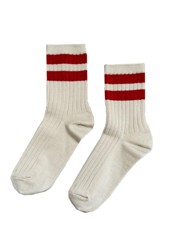 Red Custom Le Bon Varsity Socks - Corporate Gifts