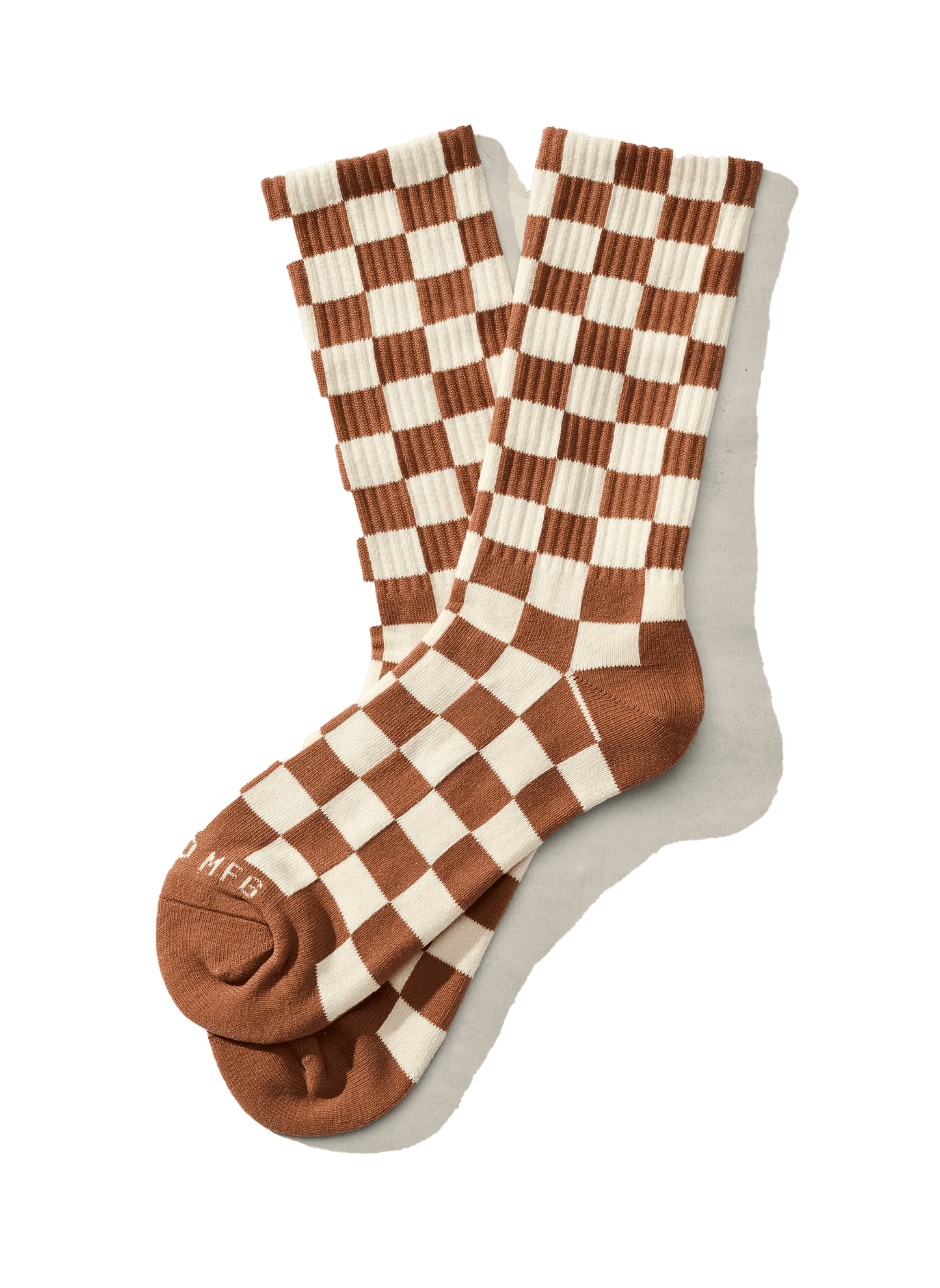 Rust & Cream Custom Checkerboard Socks - Corporate Gifts