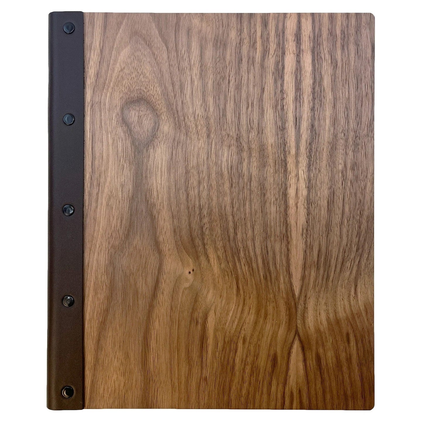 Walnut / Large Custom Wood Padfolio - Corporate Gifts