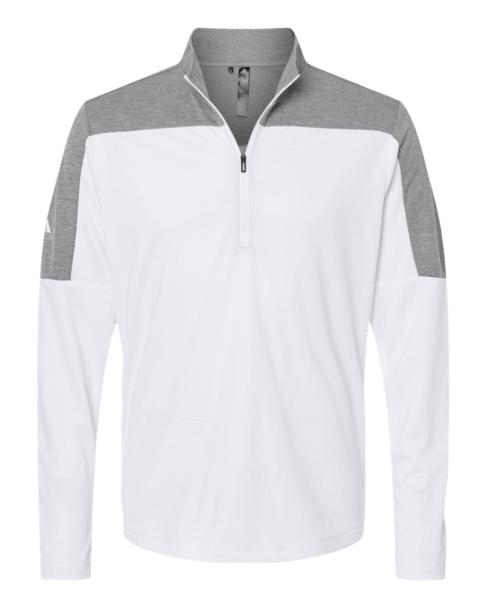 White/ Grey Three Melange / SM Custom Adidas Lightweight Quarter Zip Pullover - Corporate Gifts