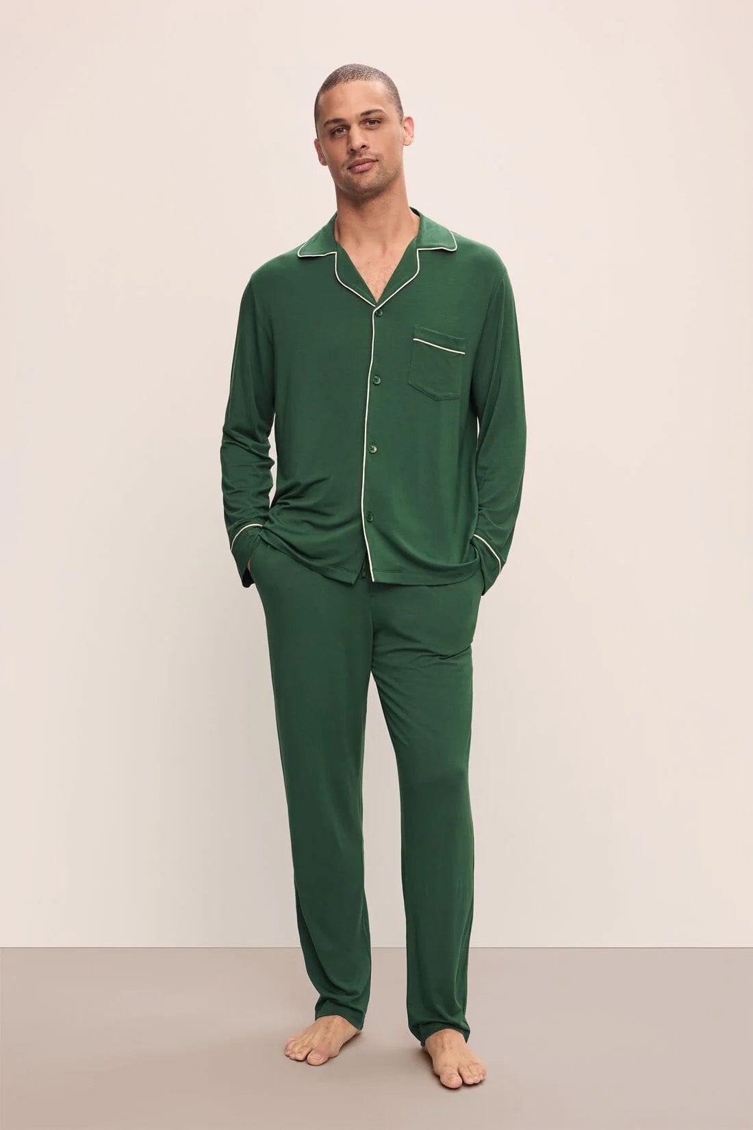 XS / Forest Green Custom Eberjey William TENCEL™ Modal Long PJ Set - Corporate Gifts