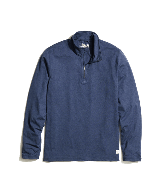 XS / Navy / Mens Custom Marine Layer Re Spun Sport Quarter-Zip - Corporate Gifts