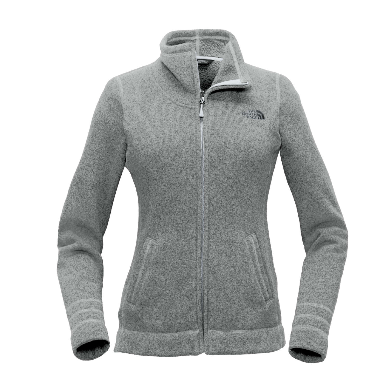 The North Face Sweater Fleece Jacket | Custom Corporate Jacket | C&T, TNF Medium Grey Heather / SM