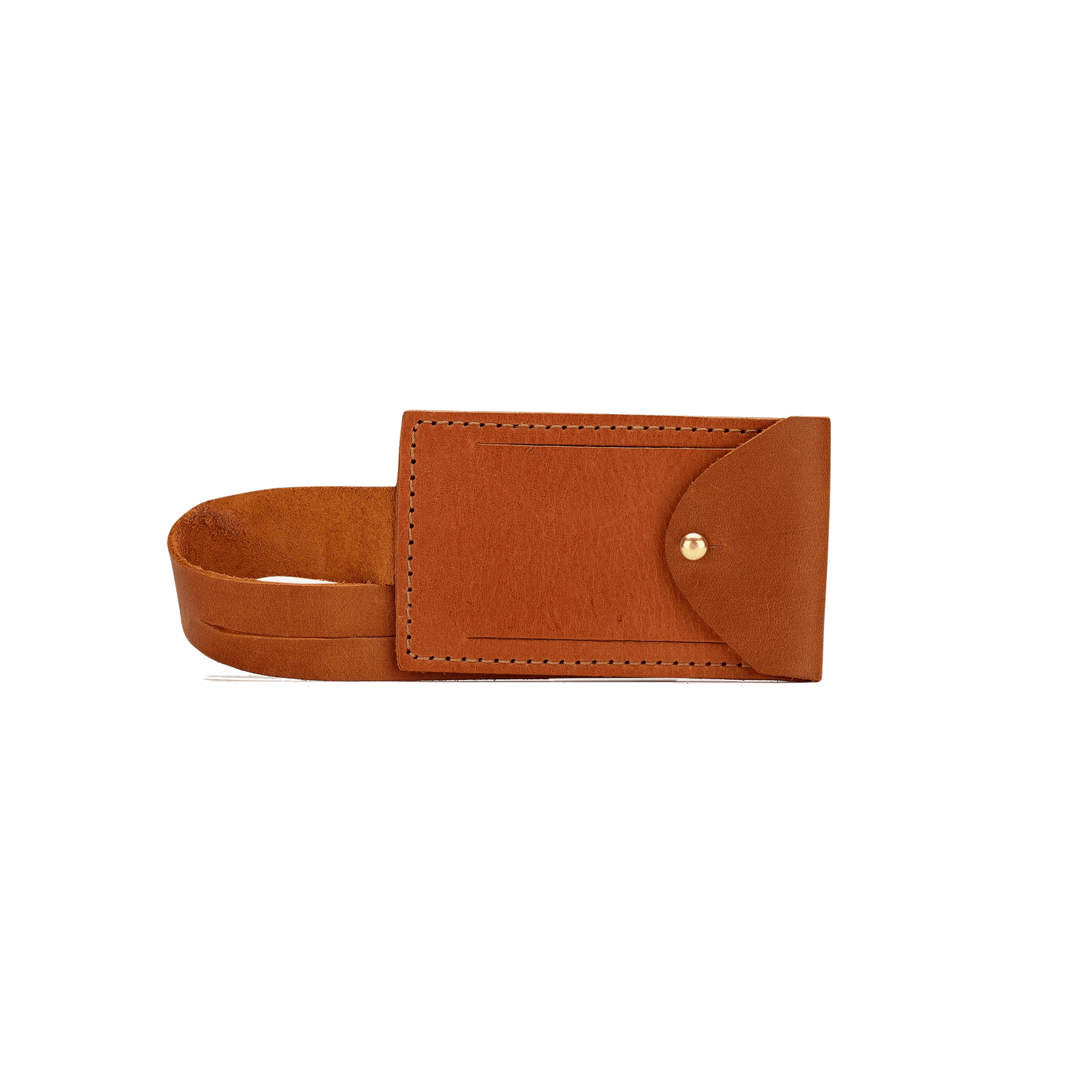 Ethically Crafted Sustainable Leather / 805 Luggage Tag / Rust Brown / Genuine Full Grain Leather / Parker Clay / Certified B Corp